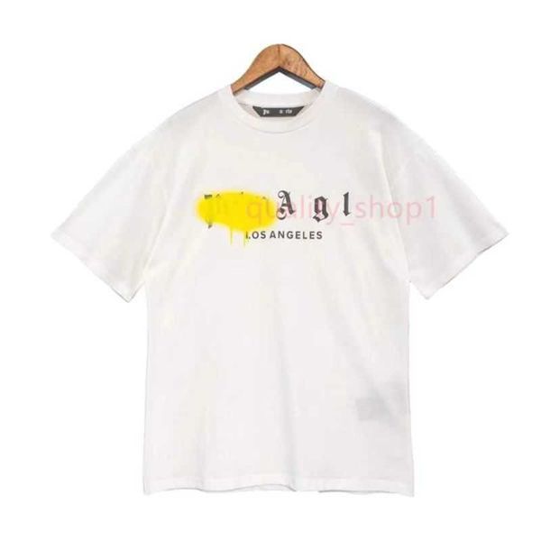 

designer luxury summer t-shirt palms brand angel clothes pa clothing spray letter short sleeve spring tide mens womens angles s-xl 5csk0, White;black