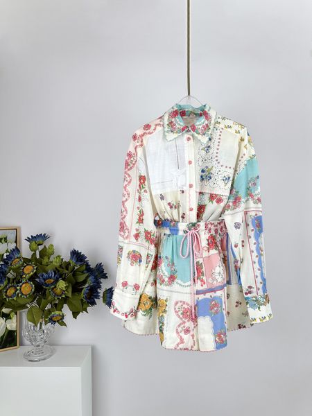 

two piece dress the new 2023 spring/summer new two piece set of village shirts and shorts originating from the high tide resort collection c, White