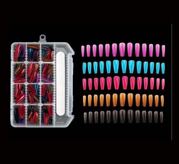 

sell 240pcbox artificial nails beauty box fingernail long stiletto full cover japan false nail tip diy finger unas postizas7603022, Red;gold