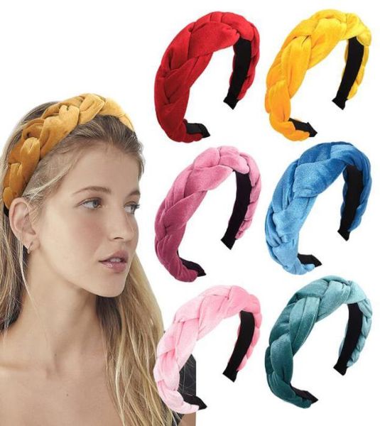 

velvet womens headbands vintage fashion ed knotted hair accessories statement fashion retro grace elegant wide plastic hairba5995407, Slivery;white