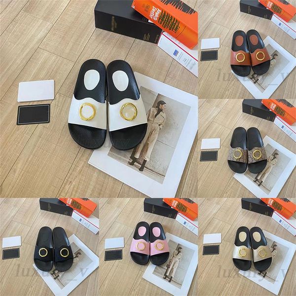 

designer blondie slippers rubber slides men slippers women sandals canvas embroidery slippers summer beach outdoor flip flops, Black
