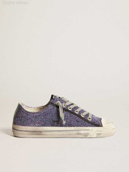 

sole dirty shoes designer luxurious italian vintage handmade v-star sneakers with metallic yarn finish, Black