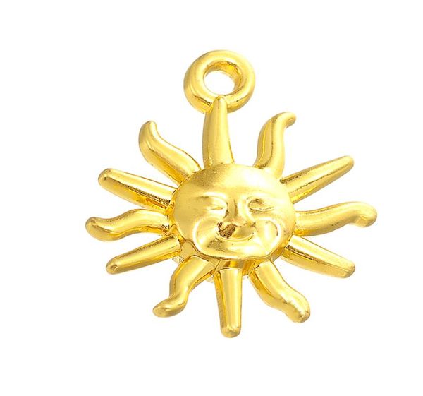 

50pcs gold smile sun charms dangle hanging smile expression charm diy jewelry accessories charms8148191, Bronze;silver