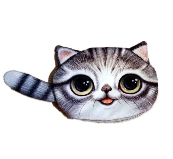 

new small tail cat coin purse cute kids cartoon wallet kawaii bag coin pouch children purse holder women coin wallet1286731, White