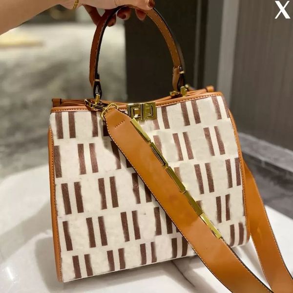 

2023 tote bag women handbag purse crossbody bags fashion letter felt canvas totes twist lock detchable shoulder strap large capacity handbag, Black;red