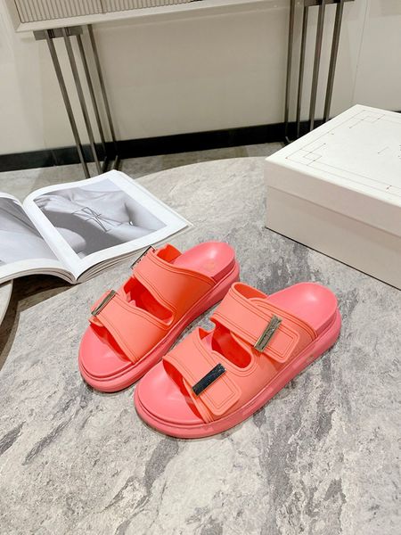 

womens designer sandal h platform sandals men slides thick bottom flip flops summer flat shoes casual beach sandale 0601, Black
