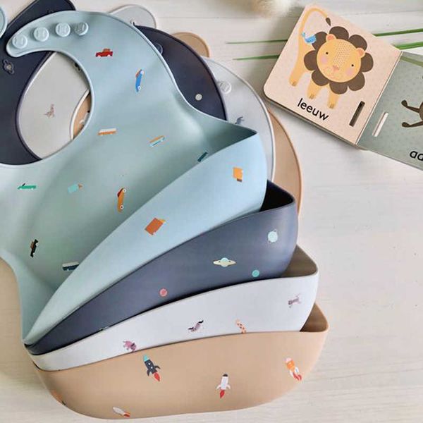 

bibs cloths food grade silicone waterproof bib newborn saliva towel apron adjustable burp fabric baby supplies bandana bpag220605
