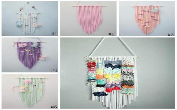 

baby girl hair bows storage belt barrette hairband organizer kids rainbow color hair clip holder diy hanging storage headband disp8625136, Slivery;white