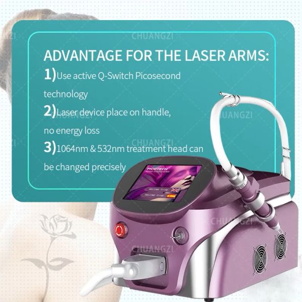 

2023 new technology tattoo removal laser machine picosecond for ce certificationdark spots q switched nd yag for melasma, Black