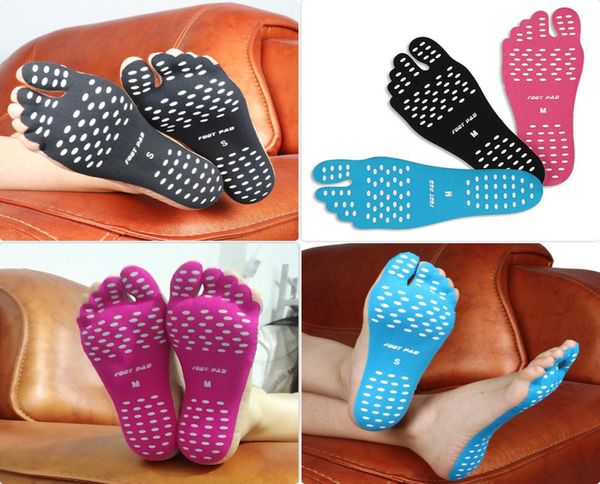 

feet sticker foot stick on soled sticky pads for feet antislip beach sock waterproof insole feet protection 4 size 773911