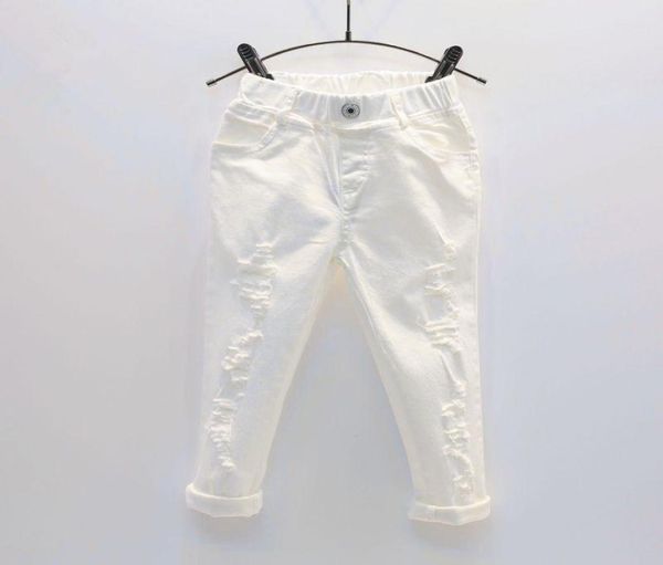 

jeans 2021 summer baby girls boy white denim pants children039s ripped trousers kids broken toddler leggings 2 3 4 5 6 7 years9100160, Blue