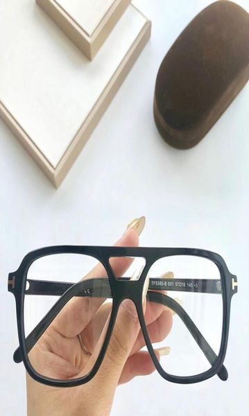 

2020 new quality tf5585 rectangular pilot plank glasses frame doublebridge designed frame for prescription glasses fullset case9884752