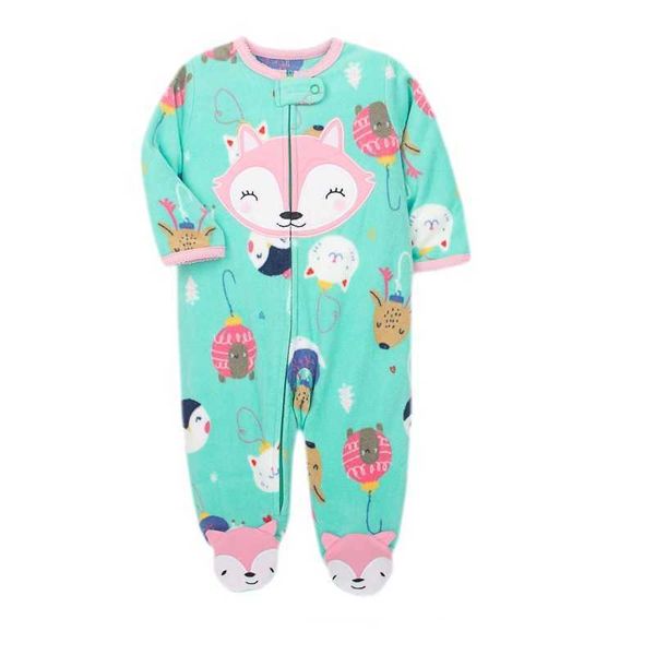 

jumpsuits footed warm rompers 2023 sping fall cute animal micro polar fleece baby boy girl pajamas infant bodysuit 0/3-12m g220606, Blue
