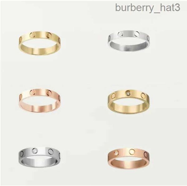 

designer love screw ring men's and women's ring classic luxury titanium steel alloy material never fade non allergic - 4/5/6mm, Silver