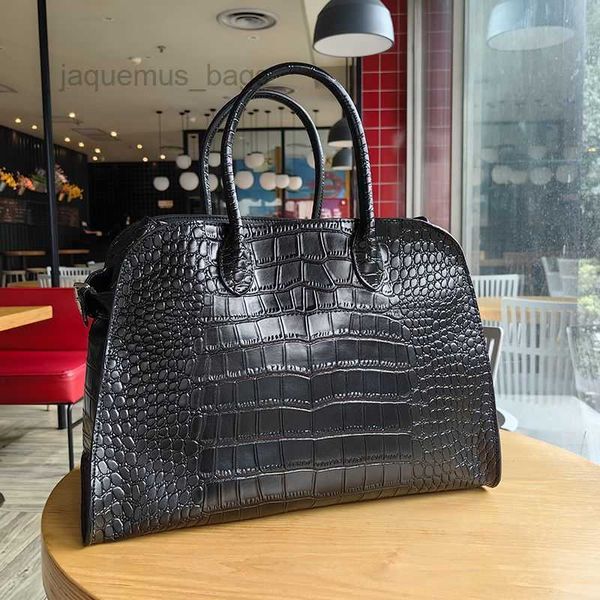 

the row margaux 15 handbag leather large capacity bag shoulder tote bag