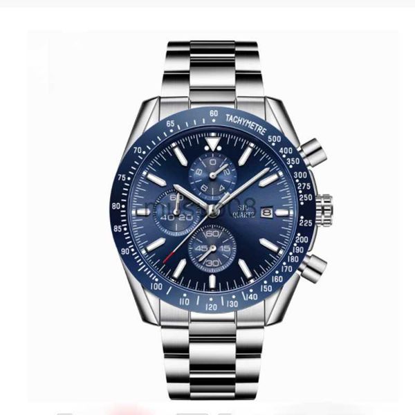 

other watches design men watches luxury quartz clock luminous calendar fashion sport watch for men stainless steel wristwatches chronograph, Slivery;black