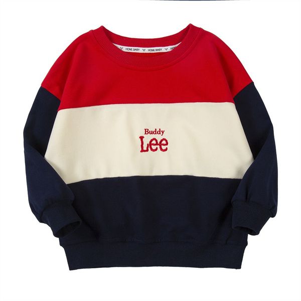 

children's pullover color matching design round neck sweatshirt spring new boys' clothing british style loose fitting outdoor casu, Black