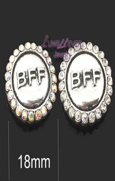 

bff flowers w166 18mm 20mm rhinestone metal button for snap button bracelet necklace jewelry for women silver jewelry5185326