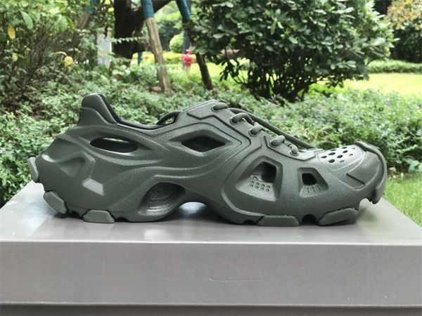 

sandal slipper summer beach shoes monocolor army green mens runner leisure shoe ship with shoebox, Black