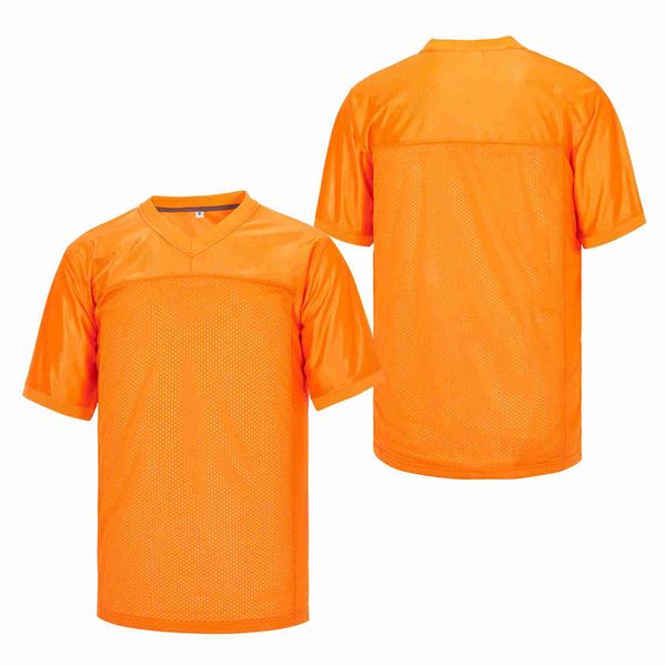 

custom orange authentic football jersey stitching name number size s-4xl, Black;red