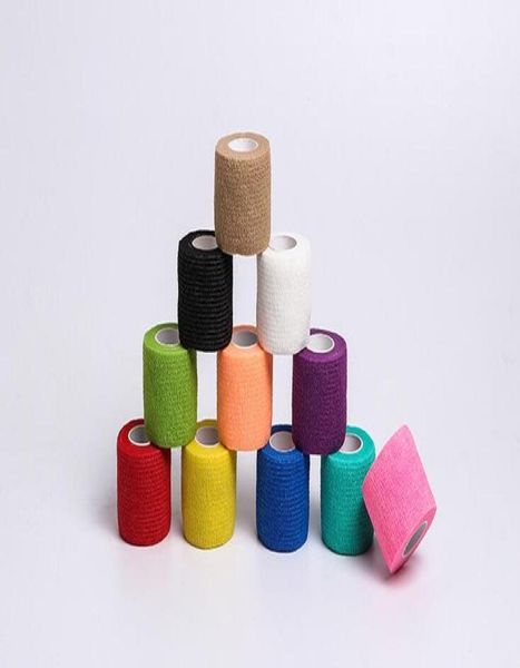 

sports protection elastic bandage color self adhesive bandage muscle tape finger joints wrap first aid kit 20192090863, Black;red