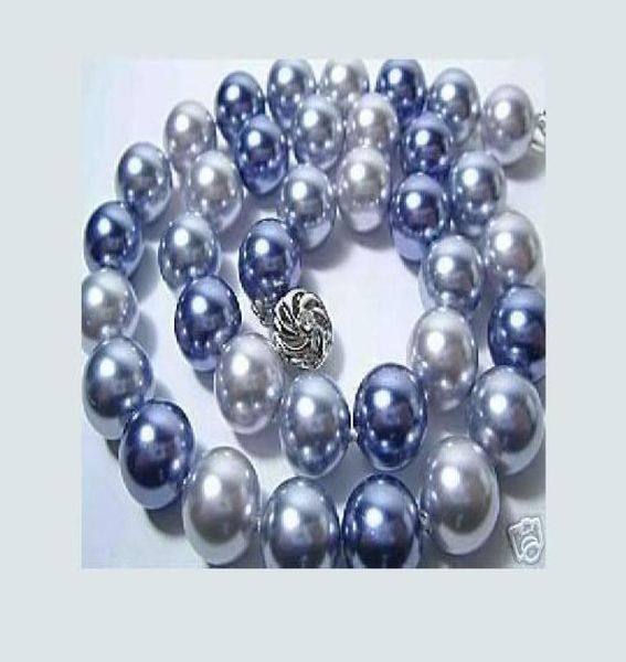 

real fine pearls jewelry 12mm multicolorsea shell pearl necklace 18inch6239416, Silver