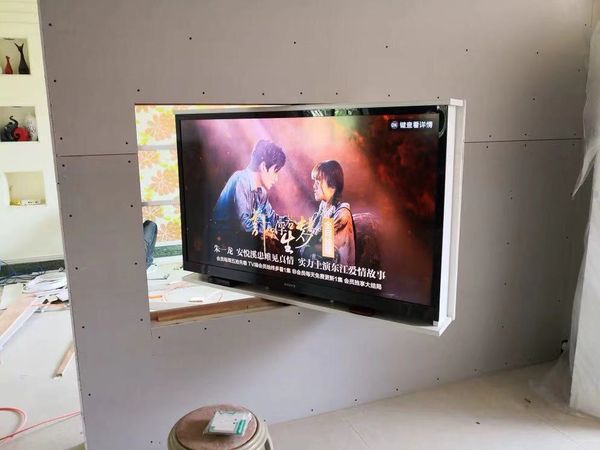 

lcd tv 360 degree rotating frame partition wall rotating hanging frame rotating tv for 30-90 inch tv