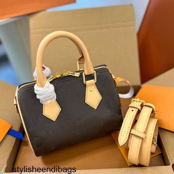 

designer bags speedy pillow bag nanotote bag handbag luxury crossbody fashion handle handbags nano 25cm 30cm old flower shoulder bag women m