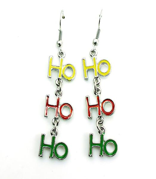 

brand new charms earrings silver plated dangle three color letter hoho earrings for women jewelry christmas decoration7932965, Golden