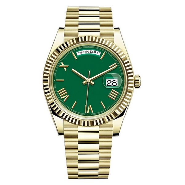 

trusty watch mens watches 40mm automatic 2813 movement olive dial mens watch stainless steel women watches lady wristwatch with box papers m, Slivery;golden