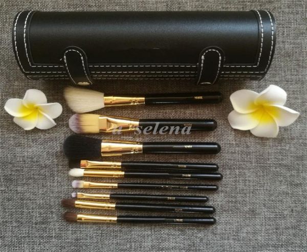 

9 pcs makeup brush set with cup holder professional mape up cosmetic brushes9060291