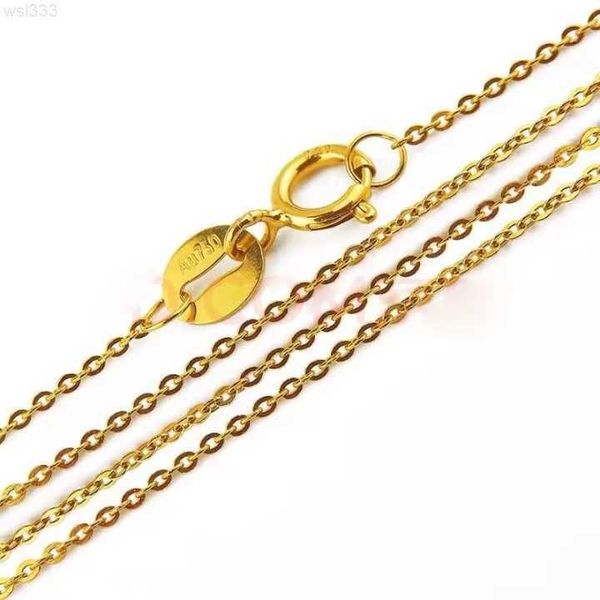 

factory price gold jewelry 18 inches pawnable solid pure gold chain necklace 18k for women men, Silver