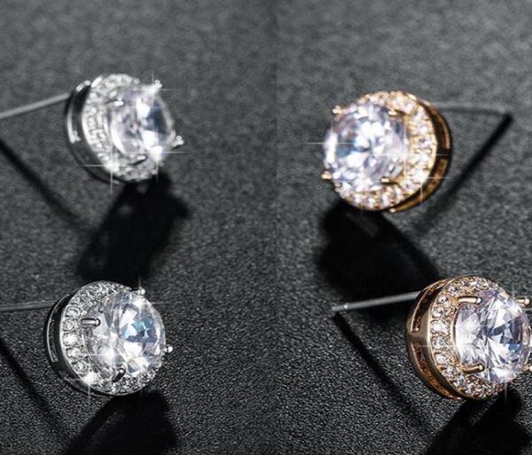 

fashion designer friends 18k white gold plated earings big diamond earrings for women white zircon earrings7971569, Golden;silver