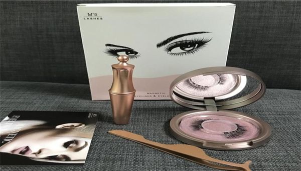 

magnetic liquid eyeliner five magnetic false eyelashes tweezer set magnet false eyelashes set glue make up tools dhl 6969116