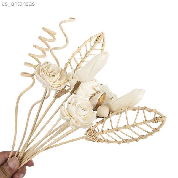 

new 12pcs lotus series flower rattan sticks fireless fragrances reed diffuser stick diy ornaments home decor l230523