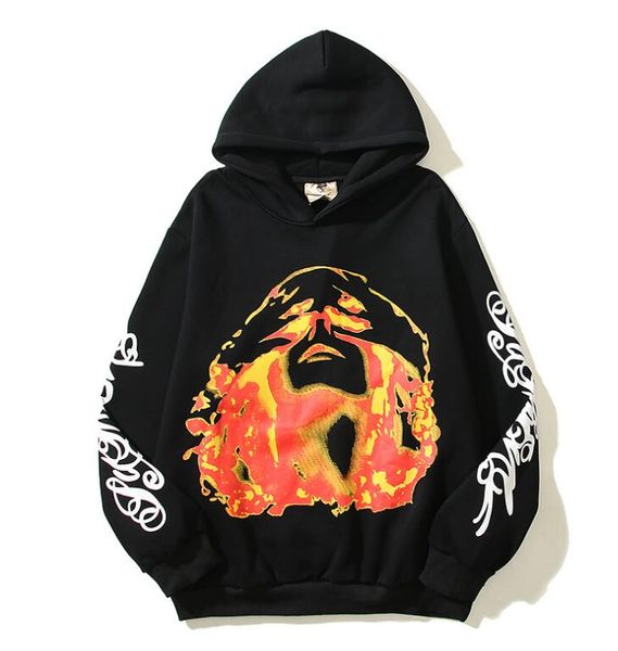 

black hoodies for men women sweatshirts hooded designer hoodie long sleeve flame purgatory coat
