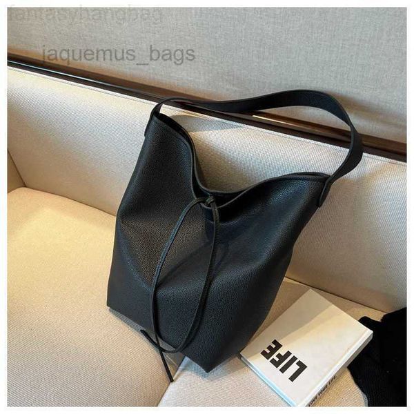 

the row designer bags leather one-shoulder bucket large tote bag european and fashion casual commuter bag women classic tote bag the row