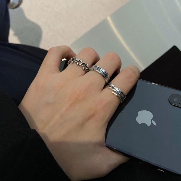 

roman numeral open index finger ring 925 sterling silver ins trendy hip hop cool wind make old simple girl vzdp5959518