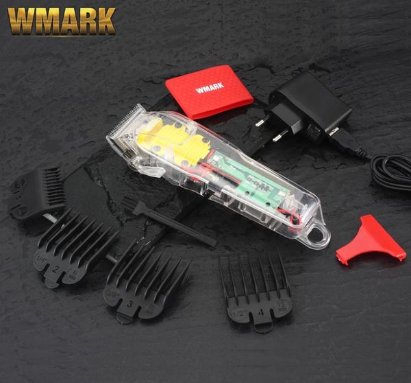 

wmark ng108 new limited edition transparent style professional rechargeable clipper hair trimmer 6900 rpm 2200 battery2299390