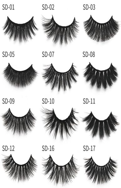 

20 style 8 d 15 mm mink eyelashes eyelashes soft natural thick mink lashes custom packaging strip false eyelash custom logo f5170780