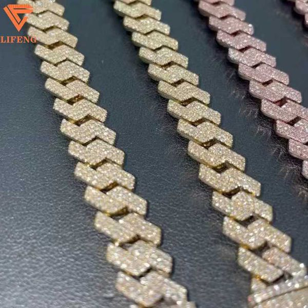 

fast dispatch 925 sterling silver gra certificated diamond vvs d color iced out hip hop jewelry cuban link chain moissanite