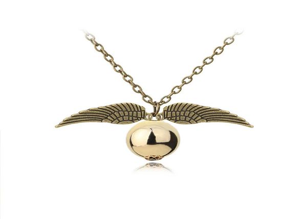 

film and television gold sier snitch ball pendant necklace alloy harry potters feather necklace2394790, Silver