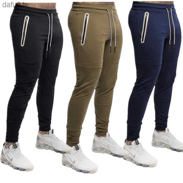 

autumn winter pants men sweatpant jogger casual sweat pants zipper packets 3xl l230520, Black