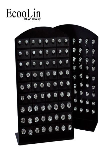 

72pcs 1 set fashion rhinestone zirconia stainless steel stud earring for women display boards whole jewelry lots lr285 8870541, Golden;silver