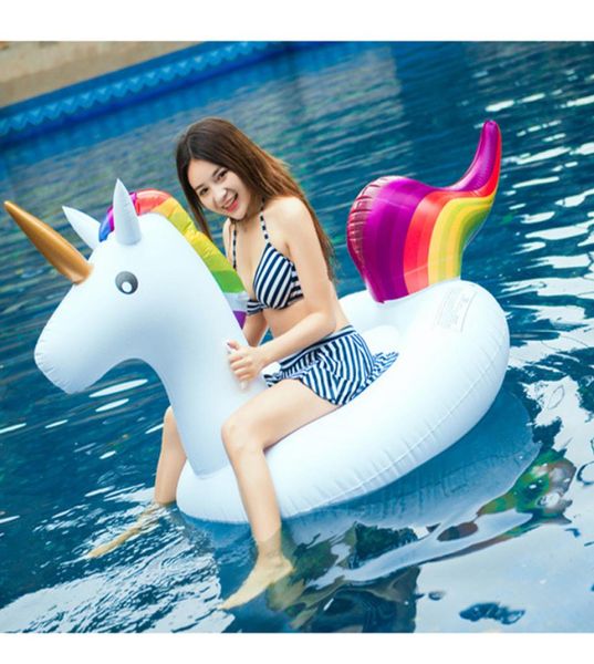 

unicorn pool float mattress swimming circle inflatable lounger pool toys beach swimming air mattress7258932