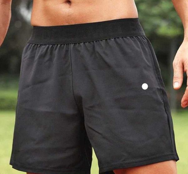 

lulu shorts men yoga sports shorts outdoors fitness quick dry lululemens solid color casuals running lulus quarter tide brand ice silk pant, White;black