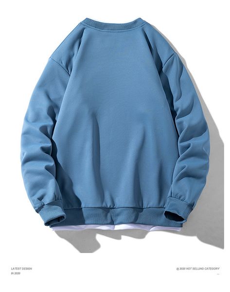 

fashion spring holiday two piece sweater pullover round neck slim fit sports fashion brand men's fashion versatile loose long sleeve us, Black