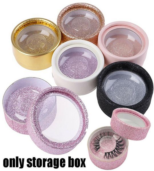 

round eyelashes case lashes storage box empty reusable lashes packaging box trays eye lash tray clear box1466576