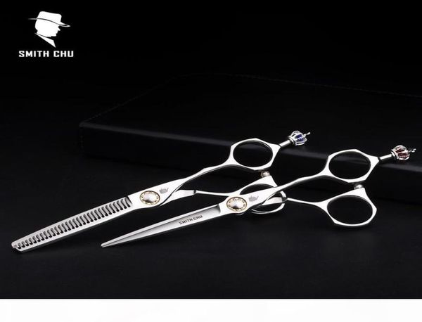 

smith chu crown xl156 6 inch 440c stainless professional salon barbers thinning scissors hairdress scissors sets7996387