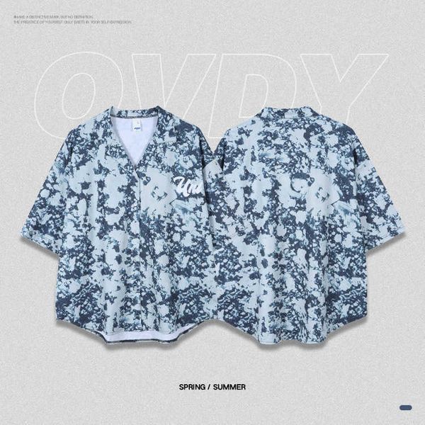 

summer new sleeve double yarn loose polo shirt men's fashion, White;black